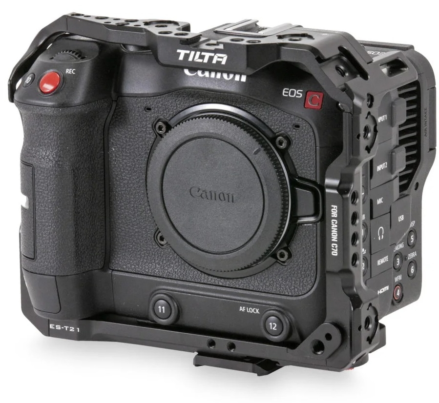 Canon EOS C70 in Cage Tiltaing