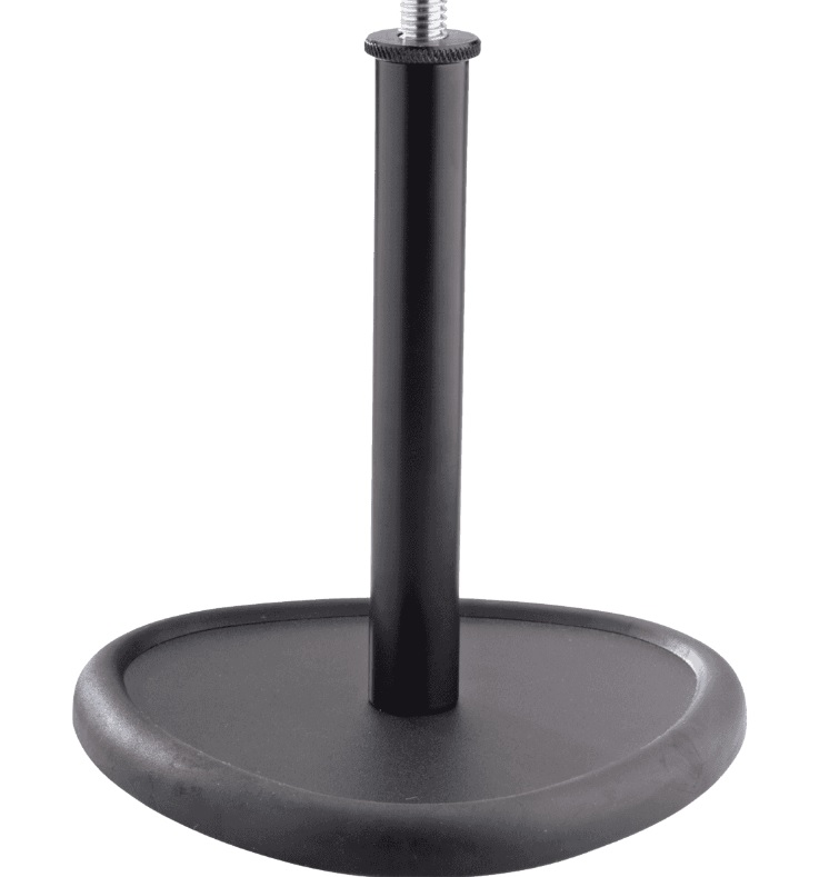 Настольная микрофонная стойка K&M 23230-300-55 с треугольным основанием, чёрная.