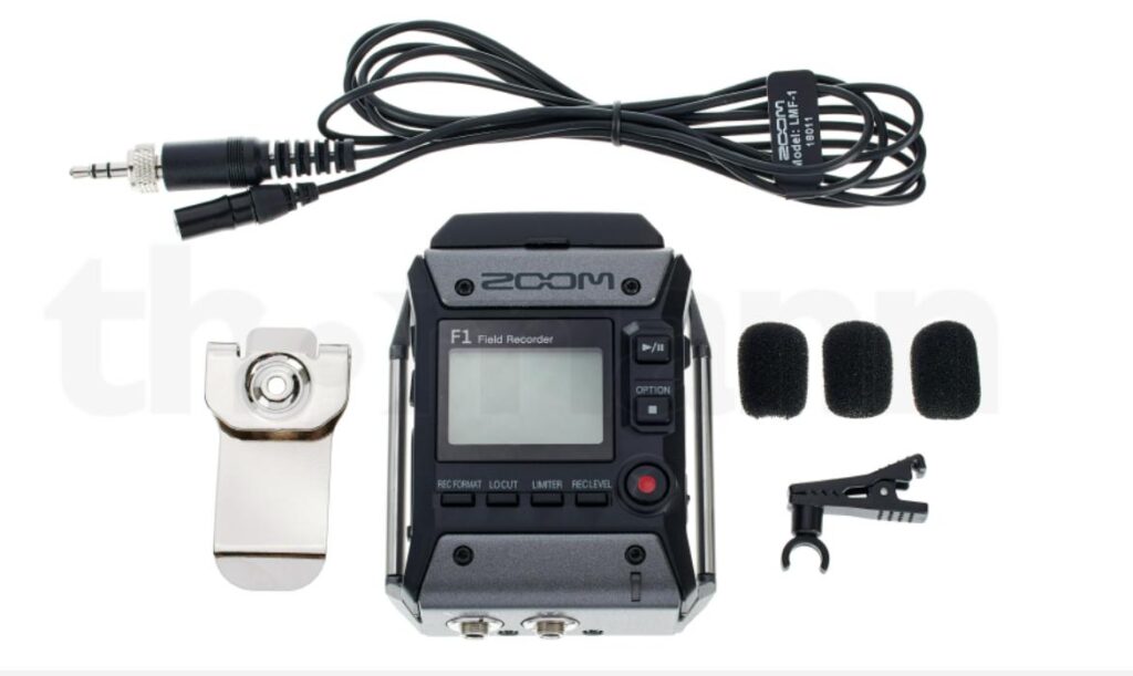 Полевой стереорекордер Zoom F1-LP с петличным микрофоном LMF-1 в чехле ZOOM CBF-1LP 2
